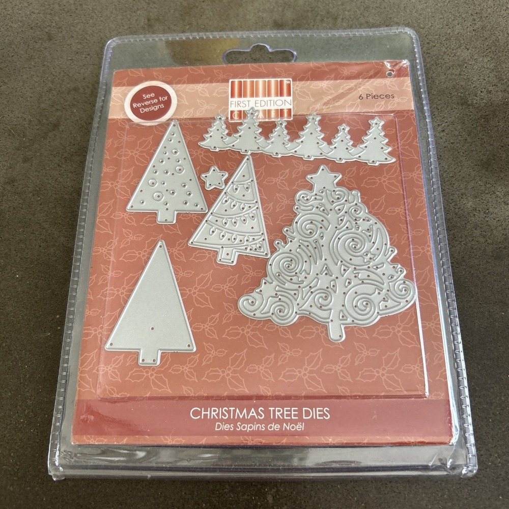 NEW First Edition Craft Metal Dies Christmas Trees Card Making Scrapbooking